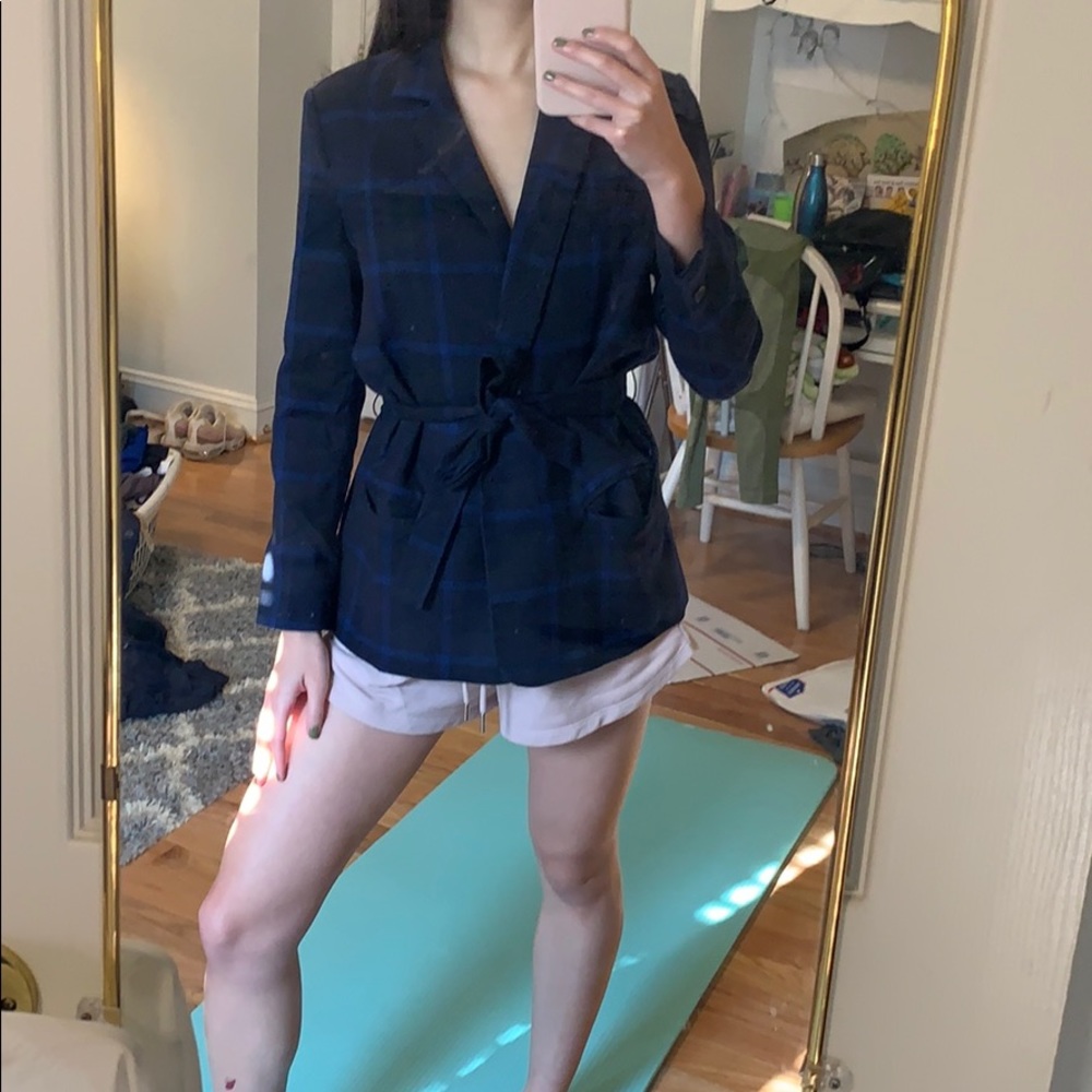 FRNCH black and blue blazer